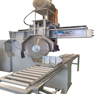 Machine de découpe transversale de pierre directe usine avec tête de pompage pour la découpe de dalles en entrée et en sortie et table à convoyeur à rouleaux - Product Image 3