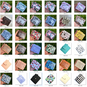 Chất lượng cao phong cách của Phụ Nữ Ví ngắn mỏng PU da RFID chặn chủ thẻ tín dụng với nút đóng cửa - Product Image 5