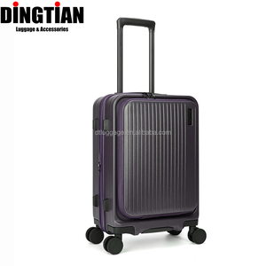 <span class=keywords><strong>Valise</strong></span> de <span class=keywords><strong>voyage</strong></span> pliable à ouverture frontale avec porte-gobelet, balance intégrée, compression sous vide et roues pivotantes USB - Product Image 1