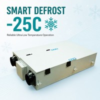 Ventilador de Recuperación de Energía Montado en el Techo con Descongelación Inteligente, Calefacción PTC de Temperatura Ultrabaja de -25 °C para Climas Fríos
