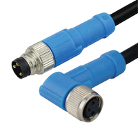 Conector Circular Impermeable Hembra M5 M12 M8 para PCB con Conector de Sensor Din Métrico de 3 Pines y 2 Pines, Conectores Métricos M8