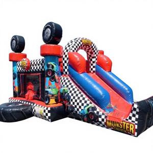 WINWAYTOYS Combo commercial Monster Truck pour tout-petits, location de château gonflable, PVC pour enfants, 20 pieds, capacité 5-10 personnes - Product Image 1