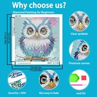 Jouets en pâte créative pour enfants-Cadre de peinture autocollant fait main Peinture diamant pleine perceuse
