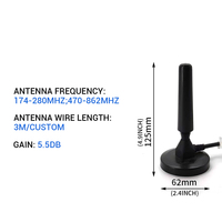 Antenne TV numérique à ondes terrestres universelle intérieure/extérieure DVB-T/DMB-T/CMMB, amplificateur de réception de signal haute définition, gain de 25 dBi