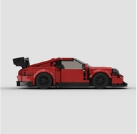 MOC City Famous 302 Red Sports Super Racing Car Model 1:35 Scale Plastic DIY Assembly Bricks Building Blocks Sets for Unisex