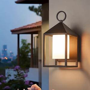 Lámpara de pared de nuevo estilo, estilo americano, estilo rústico dúplex, simple e impermeable, para entrada de villa, terraza, pasillo, lámpara solar para exteriores - Product Image 6