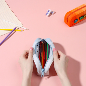 Toptan Şeker Renkli Kalem Kutusu Düzenleyici Öğrenci Okul Malzemeleri ve Kırtasiye Çok Amaçlı Silikon Kalem Kutusu - Product Image 4