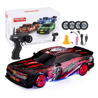Coche de Carreras a Escala 1/24 con Tracción en las 4 Ruedas, Control Remoto de 2.4GHz, 15KM/H de Alta Velocidad, con Luces LED, Regalo