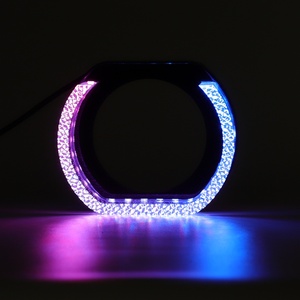 2.5" RGBW 12V U-shaped Multicolor Front <b>Light</b> <b>Led</b> Angel Eyes halo Rings Headlights Decorate Shroud Cover for <b>Projector</b> Lens - Product Image 2