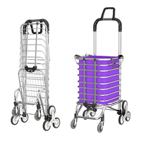 Chariot de courses pliable à huit roues Lupai modèle 3107, pour monter les escaliers, en aluminium/caoutchouc, capacité 40 kg, OEM