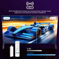 Clé TV U9 Blanche Rk3518 2 Go de RAM 16 Go de ROM Android OS Décodeur Double Wifi BT USB+Type-C Android 14 Clé TV