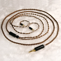 Ligne de mise à niveau du casque en cuivre sans oxygène Leeds 4N haricot noir bricolage 4.4 prise d'équilibre 2.5 0.78 broche mmcx