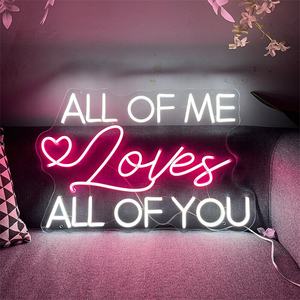 Festa di matrimonio al neon segno di business logo luce tutto di me ama tutti voi muro personalizzato festa led luce verso l'alto segno per la decorazione di eventi - Product Image 3