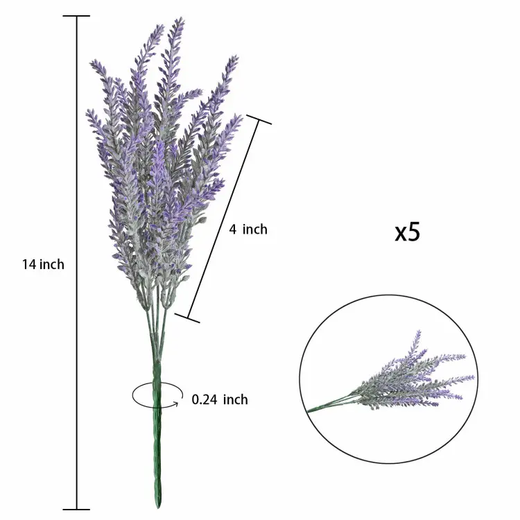 Atacado Nova Venda Quente De Alta Qualidade Plantas Artificiais De Lavanda Artificial Flores De Plástico Falso Lavanda Para A Decoração Do Casamento