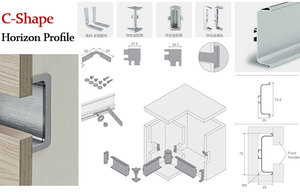 Gola Profil cucina <span class=keywords><strong>Le</strong></span> Profil Porte De Larmoire Poignee System E Kitchen profilo Gola centrale curradra Soporte Perfil Gola Oro - Product Image 5
