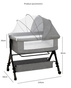 Cunas Portátiles Multifuncionales para Bebés a Precio <span class=keywords><strong>de</strong></span> Fábrica al por Mayor, Muebles Infantiles, <span class=keywords><strong>Cuna</strong></span> <span class=keywords><strong>de</strong></span> Bebé <span class=keywords><strong>con</strong></span> <span class=keywords><strong>Ruedas</strong></span> - Product Image 6