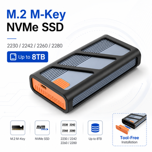 Boîtier SSD NVMe M.<span class=keywords><strong>2</strong></span> USB4 40 Gbit/s <span class=keywords><strong>Thunderbolt</strong></span> 3 PCIe Gen4x4 sans outil en aluminium pour <span class=keywords><strong>disque</strong></span> <span class=keywords><strong>dur</strong></span> <span class=keywords><strong>externe</strong></span> 8 To multi-OS - Product Image 1