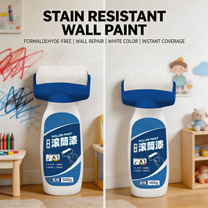 Roller <b>Paint</b> White Wall Repair Paste Wall Repair <b>Paint</b> Indoor Repair Household Self-Brushing Interior Latex Renovation <b>Paint</b> - Product Image 6