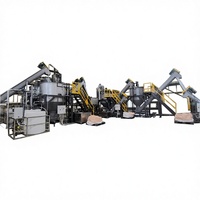 Machine de recyclage automatique de flocons de bouteilles en plastique PET de qualité alimentaire à haute productivité, ouvre-bales, séparateur d'étiquettes, machine de déshydratation