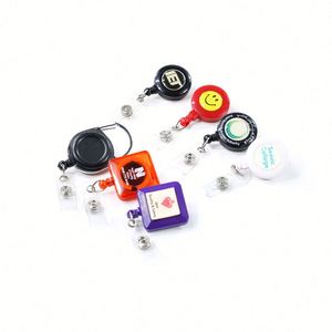 Lanières promotionnelles personnalisées blanches pour grossistes avec porte-badge et mousqueton - Product Image 1