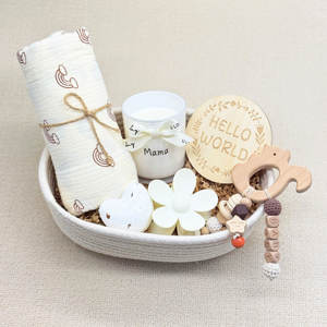 Couvertures personnalisables pour bébé Coffret <span class=keywords><strong>cadeau</strong></span> de grossesse et de <span class=keywords><strong>naissance</strong></span> Boîte pour nouveau-né Maman à être Maman Bougies de dentition Paniers cadeaux de bienvenue pour nouveau-né - Product Image 1