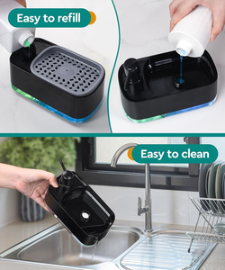 <b>Dish</b> Soap Dispenser Sponge Holder Kitchen Sink Caddy Dishwashing Liquid Hand Soap Pump Dispenser Sink Organizer - Product Image 5