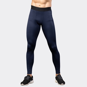 <span class=keywords><strong>Leggings</strong></span> da corsa sportivi con logo personalizzato da uomo pantaloni a compressione per allenamento Fitness in poliestere Spandex - Product Image 4