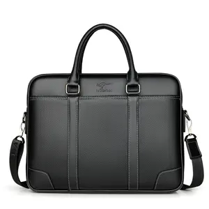 Factory Wholesale PU Leather Adjustable Strap Men Briefcase Hot sale vintage Western European men laptop briefcase