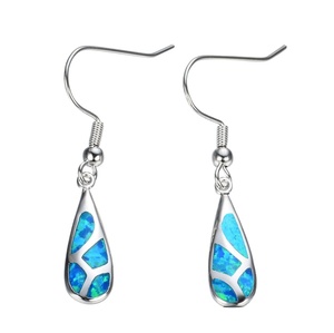 925 en argent sterling opale goutte d'eau boucles d'oreilles exquis boucles d'oreilles - Product Image 2