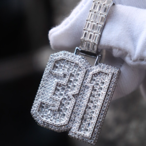 925 Silver <strong>Customize</strong> <strong>Pendant</strong> <strong>Iced</strong> Out Hip Hop Fine Jewelry VVSD Moissanite Pass Diamond Tester Name LOGO Letter <strong>Pendants</strong> for Him - Product Image 3