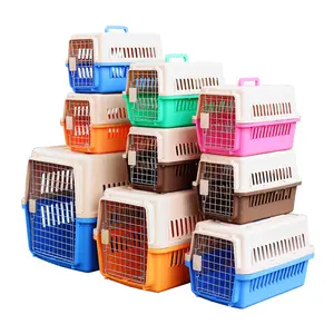 Dog Box Transport Plastic Pet Carrier For Cat Dog Puppy Rabbit Travel Box Basket Cage Outdoor New Transport Pet Kennel Crate Travel Cage