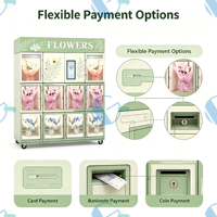 Distributeur automatique intelligent de fleurs en libre-service 24h/24, modèle OEM d'usine, vente chaude, distributeur de bouquets
