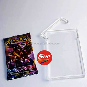 SHP Offre Spéciale clair acrylique carte Pack étui nouveau Design affichage <span class=keywords><strong>Pokemon</strong></span> 1ère édition fossile <span class=keywords><strong>Booster</strong></span> Pack avec aimant couvercle acrylique étui - Product Image 3