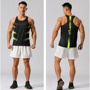 New Design Mens Fitness Sport Wear Workout Quick Dry Men's Vests Shirt Activewear - Product Image 2