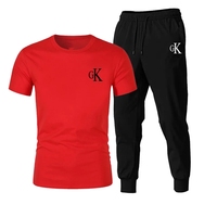2021 hommes décontracté à manches courtes Jogging costume sport T-shirt sport pantalon deux pièces costume