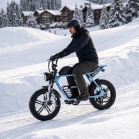 Vélo électrique résistant au froid avec batterie amovible dissimulée, pédalage fiable en hiver pour les trajets de courte distance en station de ski