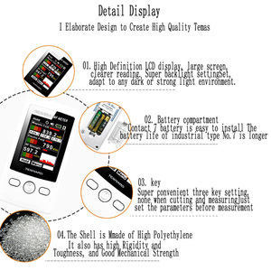 เครื่องตรวจจับรังสีแม่เหล็กไฟฟ้า3แกน TM190 Gauss, เครื่องตรวจจับคลื่นแม่เหล็กไฟฟ้าแบบดิจิตอลความแรงของสนามแม่เหล็กไฟฟ้า - Product Image 3