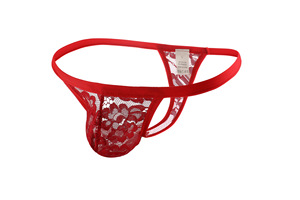 Sous-vêtements sexy en cuir taille haute pour hommes en tissu <span class=keywords><strong>PVC</strong></span> Offre Spéciale comprenant un <span class=keywords><strong>string</strong></span> et un bikini transparent pour hommes gais - Product Image 4