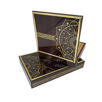 Boîte de jour à Logo personnalisé, décor customisé, boîtes de Date pour le Ramadan, finition carrée, fruits secs, emballage de chocolat, boîte cadeau en bois