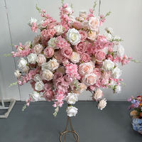 Boule de fleurs artificielles en gros pour mariage, centre de table décoratif personnalisé pour événements de mariage, boule de fleurs artificielles en soie
