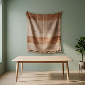 Tapiz Textil Artesanal de Diseño Rústico Bohemio, Rectangular, con Temática Artística, Elemento Decorativo Elegante para Escapadas en Resorts y Boutiques - Product Image 3