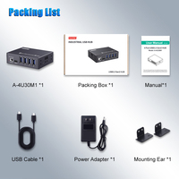 Sipolar A-4U32M1 Grosir Mini Smart Desktop USB 3.2 Metal Hub Splitter 10Gbps Adapter untuk PC/Laptop Tersedia