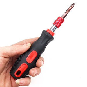 Set di Cacciaviti con Impugnatura a Sgancio Rapido, Punte Phillips/<span class=keywords><strong>Cross</strong></span>/Slotted/Torx, Manico Antiscivolo in Acciaio al Carbonio da 5cm - Product Image 3