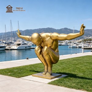 Escultura de Bronce de Tamaño Real de Hombre Buceando, Estilo Moderno TREVI, para Decoración de Piscinas y Marinas - Product Image 3