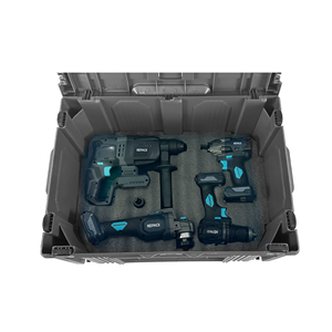 Juego de herramientas de batería 20V Taladro Inalámbrico ángulo <span class=keywords><strong>Gringer</strong></span> 125mm 20mm martillo inalámbrico sin escobillas Llave de impacto 350N - Product Image 3