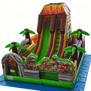 Structure <span class=keywords><strong>gonflable</strong></span> Volcano Jungle Dino Run avec toboggan, aires <span class=keywords><strong>de</strong></span> <span class=keywords><strong>jeux</strong></span> gonflables pour enfants, aventure <span class=keywords><strong>de</strong></span> dinosaures jurassiques - Product Image 1