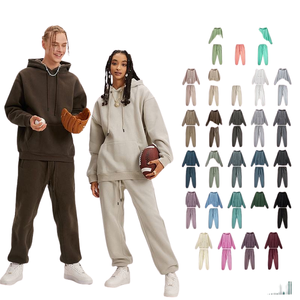 เสื้อฮู้ดผ้าเฟรนช์เทอร์รี่โอเวอร์ไซส์มีฮู้ดแบบครอปสำหรับผู้ชายและผู้หญิง - Product Image 3