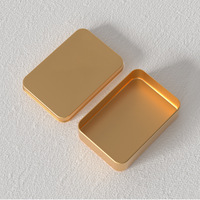 Petite boîte vide artisanale portable en métal personnalisée mini boîte à charnière en étain avec badge de câble USB recyclable pour bougie et autocollants