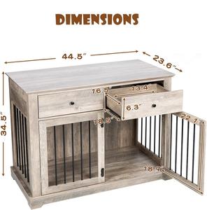 Vendita all'ingrosso di grandi dimensioni mobili moderni di lusso in stile doppia porta in legno di bambù per cani da compagnia - Product Image 6