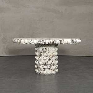 डाइनिंग रूम के लिए कुमुसी आधुनिक अनुकूलन गोल संगमरमर डाइनिंग टेबल - Product Image 4